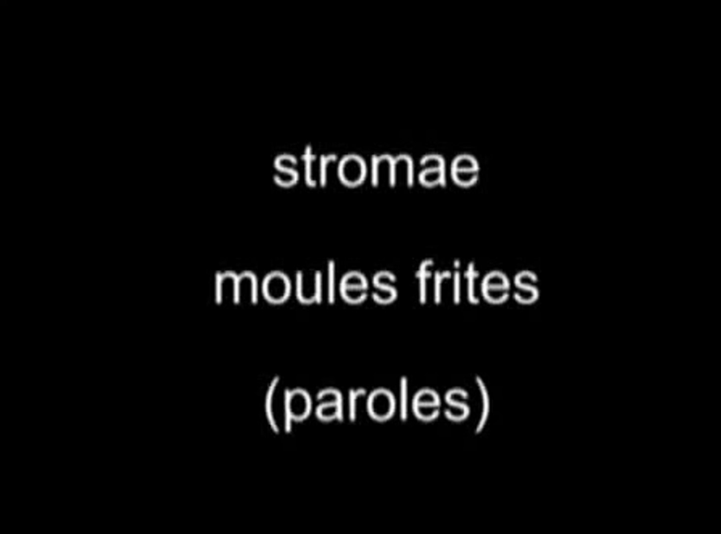 Stromae-moules frites (lyrics paroles) - Vidéo Dailymotion