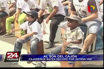 Cajoneros batieron récord Guinness por octava vez en Plaza de Armas