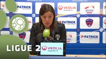 Conférence de presse Clermont Foot - FC Sochaux-Montbéliard (0-0) : Corinne DIACRE (CF63) - Olivier ECHOUAFNI (FCSM) - 2014/2015