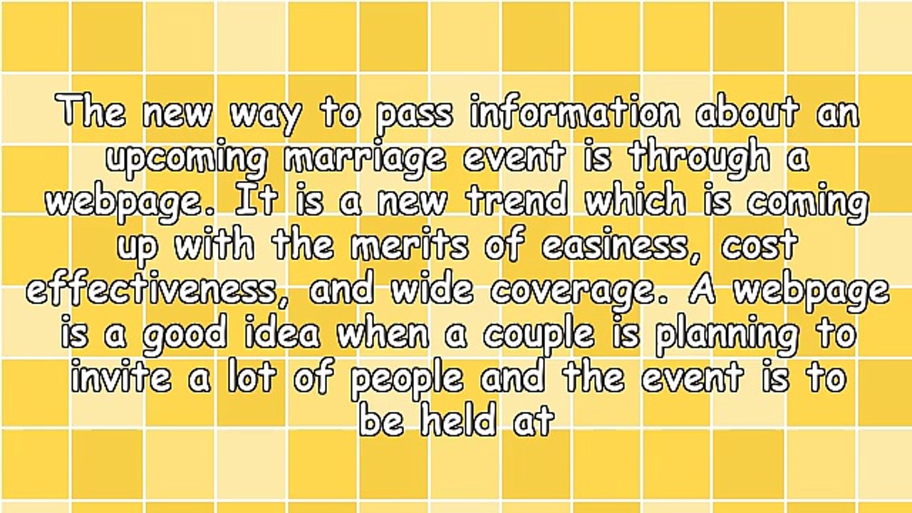 How To Create A Wedding Website