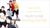 EXO-K - Baby Don't Cry (      ) (Color Coded HangulRomEng Lyrics)