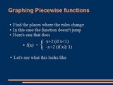 Basics of Functions - Piecewise Functions