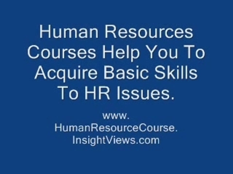 Human Resource Course