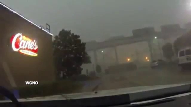 Train Blown Off New Orleans Bridge During Storm