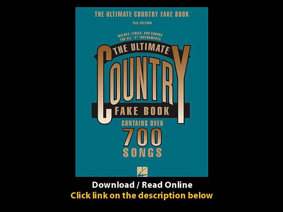 Download The Ultimate Country Fake Book th Edition By Hal Leonard Corp PDF