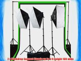 Fancierstudio 2400 watt lighting kit softbox light kit video lighting kit with Background stand