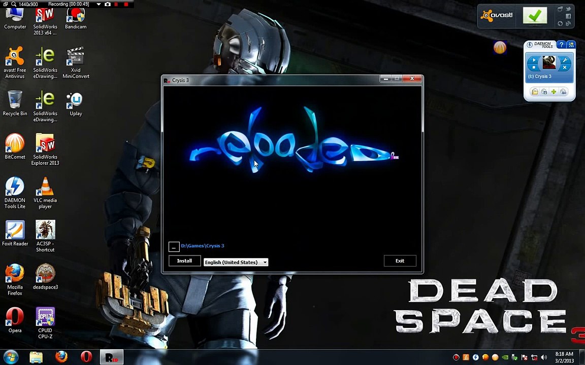 how to install crysis 3 internal reloaded