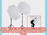 Neewer? Photography Studio Umbrella Continuous Lighting Kit including (2)45W 5500K CFL Daylight