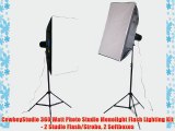 CowboyStudio 360 Watt Photo Studio Monolight Flash Lighting Kit - 2 Studio Flash/Strobe 2 Softboxes