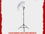 StudioPRO 225W Photography Photo Studio Continuous Lighting Single Light Umbrella Kit with