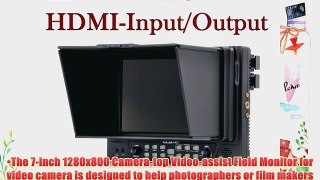 MustHD 7 inch 1280x800 Camera-top Field Monitor with HDMI-Input/Output/Composite/Component/Marker/Exposure