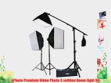 ePhoto Digital Photography Video Continuous Softbox Lighting Kit Photo Studio CFL Perfect Daylight