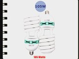 StudioPRO Professional Quality 105 Watt CFL Photo Fluorescent Spiral Daylight Light Bulbs 5500K