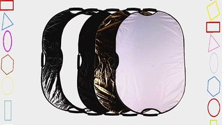 CowboyStudio Photography Photo Portable Grip Reflector 24x36 inch 5in1 Oval Collapsible Multi