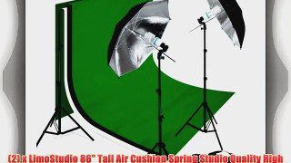 LimoStudio PHOTOGRAPHY STUDIO LIGHTING KIT BLACK UMBRELLA LIGHT MUSLIN BACKDROP WHITE BLACK