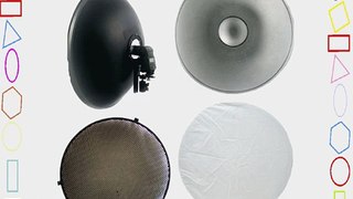 Cowboystudio 16in off Camera Flash Beauty Dish with Flash Bracket and Honeycomb Grid for Nikon