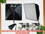 Interfit INT151 EZY FLO Light Kit with 2 Heads Softboxes Stands and Educational DVD
