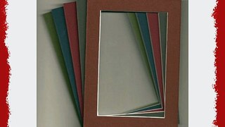 Pack of 5 18x24 Picture Mats 5 Earth Tone Colors with White Core Bevel Cut for 13x19 Pictures