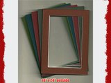 Pack of 5 18x24 Picture Mats 5 Earth Tone Colors with White Core Bevel Cut for 13x19 Pictures