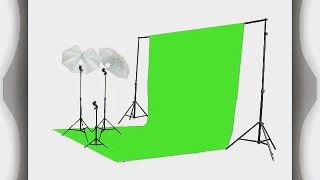 ePhoto Video Photo ChromaKey Green Screen Light Kit 3 Point Studio Photography Lighting kit
