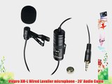 Canon VIXIA HF R52 Camcorder External Microphone Vidpro XM-L Wired Lavalier microphone - 20'