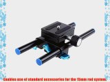 Neewer Universal Aluminum 15mm Rail Rod Support System High Riser DSLR Camera Mount Baseplate