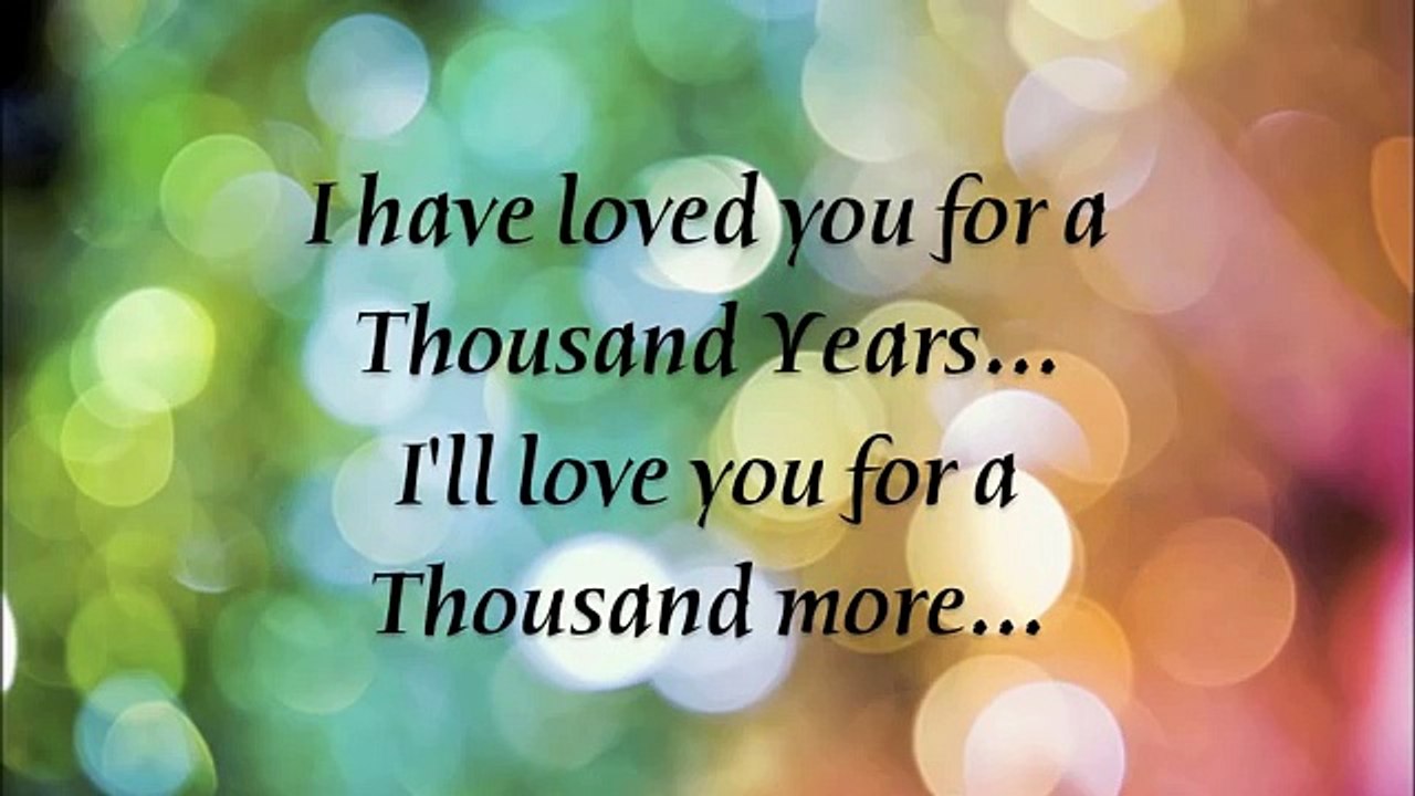 A Thousand Years - Christina Perri Lyrics