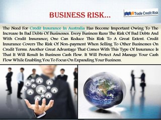 Insurance Broker Victoria - Trade Credit Risk