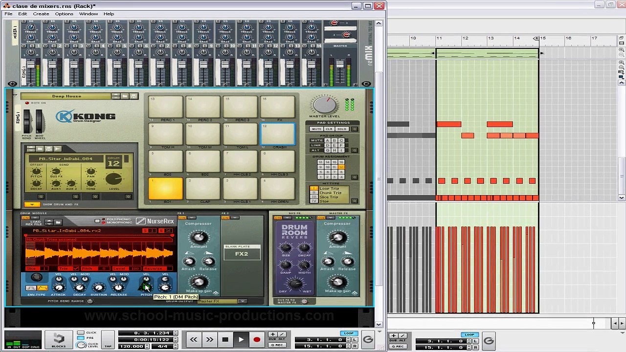 Curso Tutorial Reason 5 Curso de Producción Muscial 1ª Módulo GRATIS ! comienza ya ! www.schoolmusicproductions.com SMP