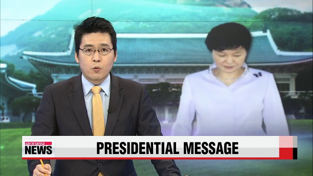 President Park expresses regret over PM's resignation, vows political reforms