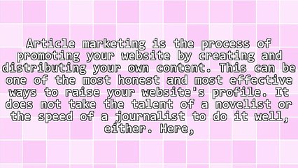 Serious Tips For The Serious Article Marketers Out There