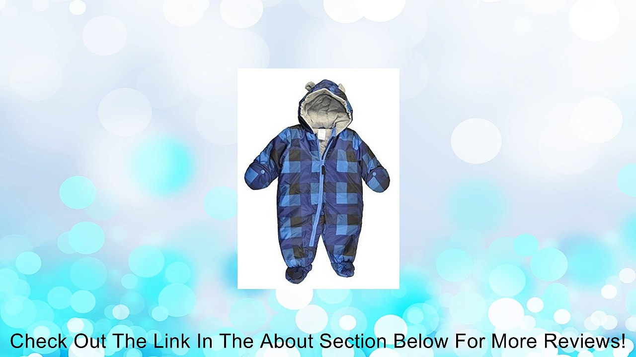 Carter's Baby Boys Plaid Blue One Piece Snow Suit Review