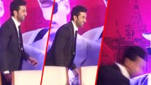 Ranbir TRIPS On Stage At 'Bombay Velvet' Promotion