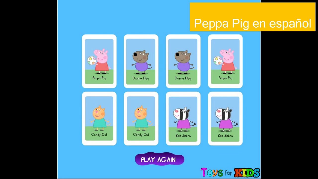 Nick Jr. Peppa Pig Matching Pairs Game Free Online Games Peppa Pig