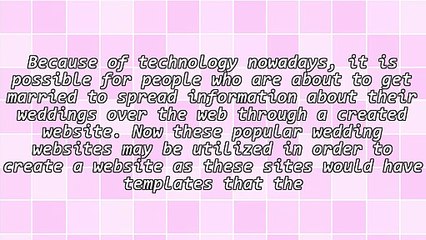 The Top Six Most Popular Wedding Websites