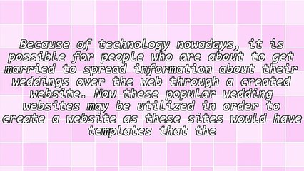 The Top Six Most Popular Wedding Websites