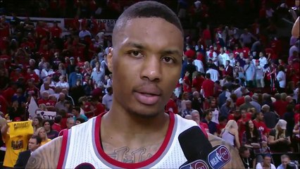 Postgame_ Damian Lillard _ Grizzlies vs Blazers _ Game 4 _ April 27, 2015 _ NBA Playoffs