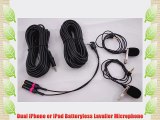 Dual iPhone or iPad Batteryless Lavalier Microphone