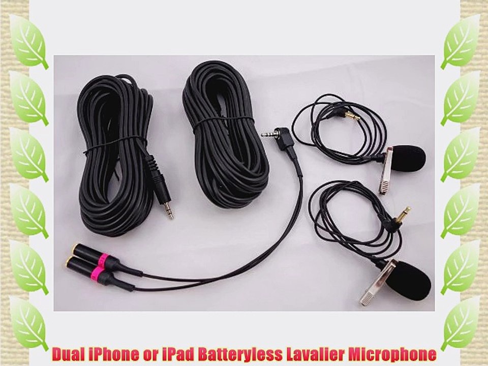 Dual iPhone or iPad Batteryless Lavalier Microphone