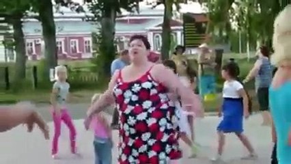 Russian lady knows the secret of a positive dance