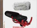 Rode Videomic Shotgun Microphone with Rycote Lyre Mount and Fuzzy Windjammer Kit