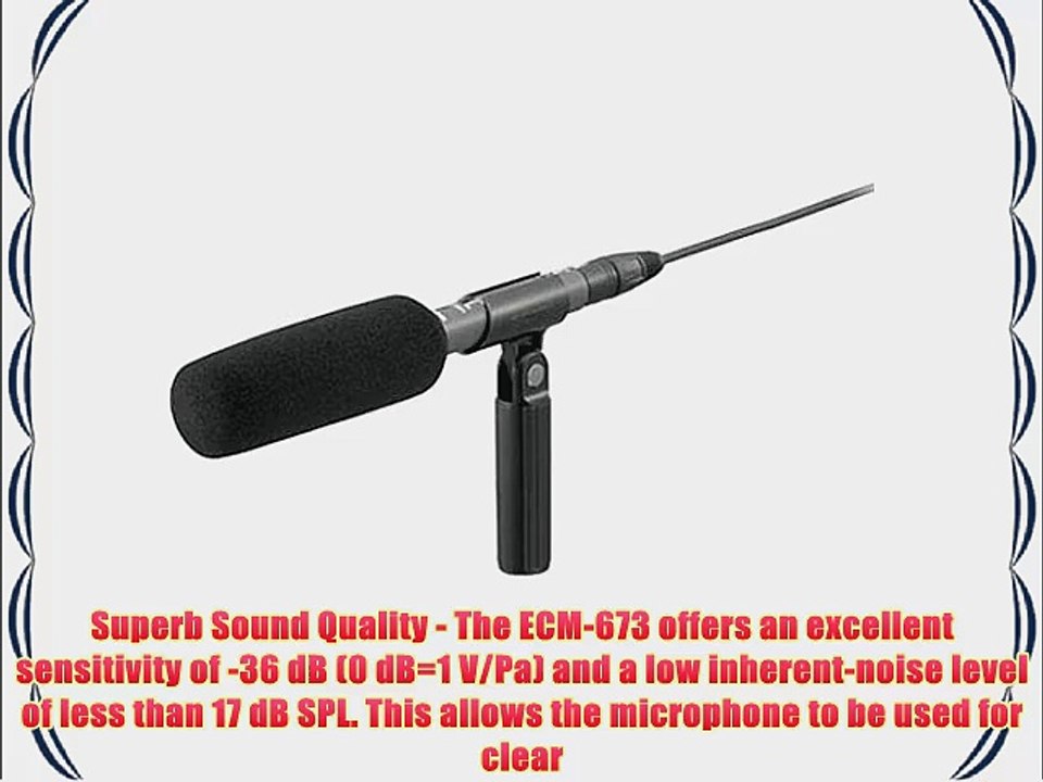 Sony ECM673 Short Shotgun Microphone for the HVRA1U HVRZ1U