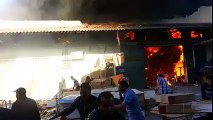 حصري  حريق سوق منصف باي هدا الصباح