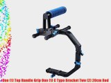 CowboyStudio Pro C Shape bracket Support Cage and Top Handle Grip for 15mm Camera Rod DSLR