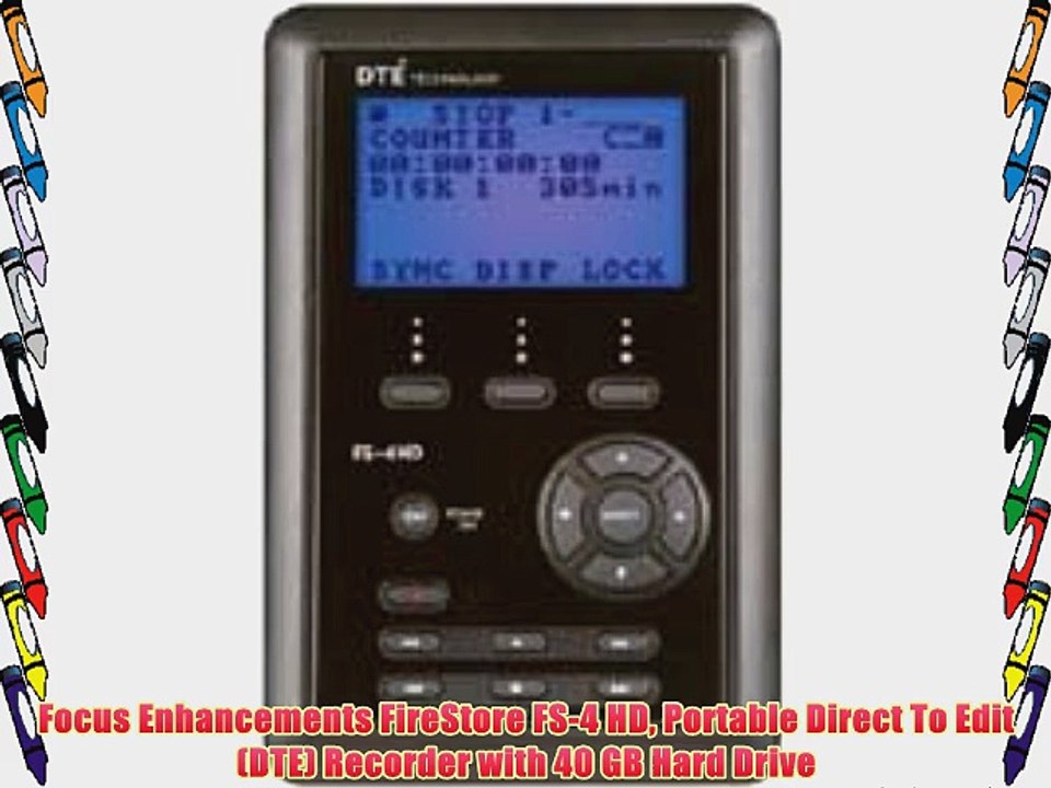 Focus Enhancements FireStore FS-4 HD Portable Direct To Edit (DTE) Recorder with 40 GB Hard