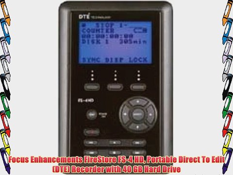 Focus Enhancements FireStore FS-4 HD Portable Direct To Edit (DTE) Recorder with 40 GB Hard
