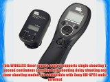 Mudder Wireless Timer Remote Control Shutter Release intervalometer with Multi-Terminal Cable