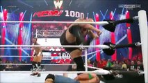 The Rock saves John Cena and gets attacked by CM Punk at 1000th Episode of RAW - 7-23-12