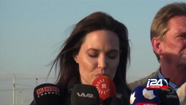 أنجلينا جولي سفيرة النوايا الحسنة تزور مخيمات اللاجئين والنازحين السوريين شمال العراق