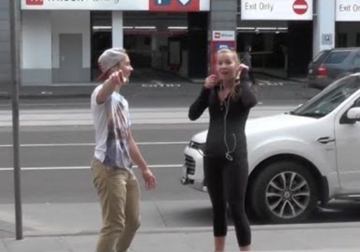 Prankster Throws Bricks at People